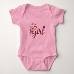 Body Cadeau de Fête Prénatale Fille Florale