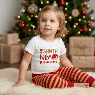 Body Cadeau de Noël pour nouveau-né Santa Baby