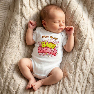 Body Cadeau personnalisé de douche de bébé avec nom de