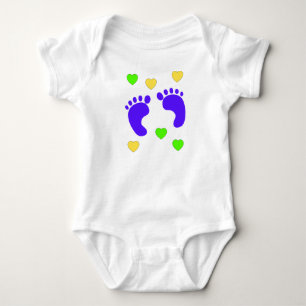 Body Cadeau pour bébé garçon - Cœurs avec pieds de bébé