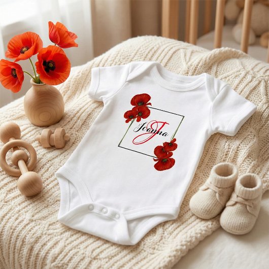 Body Cadre Red Poppies Personnalisé