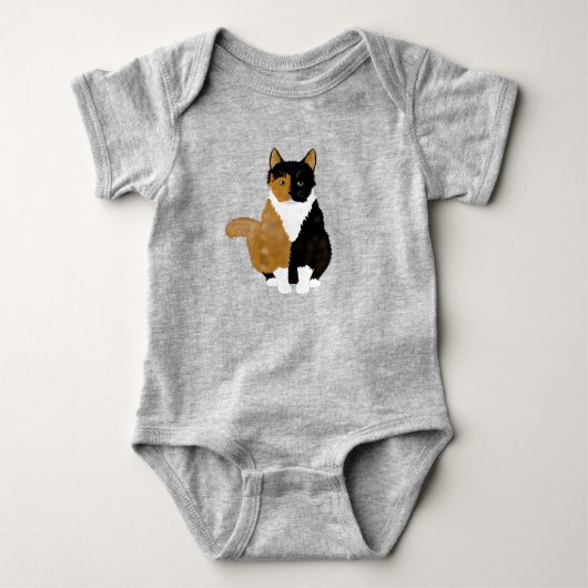 Body Calico Cat Baby Bodysuit (Devant)