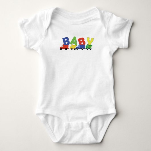 Body Camions Boy Baby shower Construction Cute (Devant)