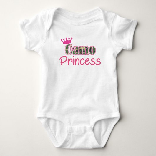 Body Camo Princess Baby Girl Shirt-Romper - Bodysuit (Devant)
