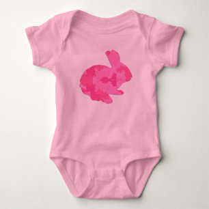 Body Camouflage rose Silhouette Lapin de Pâques Creeper