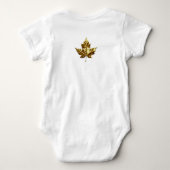Body Canada Baby Gold Maple Leaf Cadeaux Bodysuit bébé (Dos)