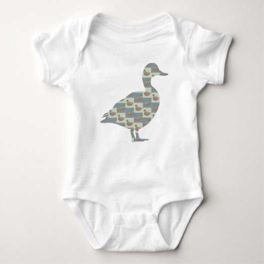 Body Canard debout avec Motif diagonal Mallard Duck (Devant)