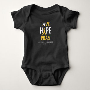 Body cancer de l'enfance.love.hope.pray. T-shirt bébé
