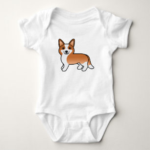 Body Cardigan Welsh Corgi à dessin animé rouge et blanc