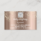 Body Care Mode Logo QR Code Bikini Confetti Visitekaartje (Achterkant)