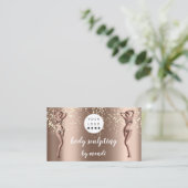 Body Care Mode Logo QR Code Bikini Confetti Visitekaartje (Staand voorkant)