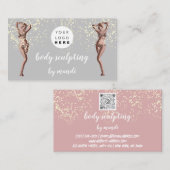 Body Care Mode Logo QRCode Bikini Spark Visitekaartje (Voorkant / Achterkant)