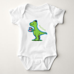 Body Caricature de dinosaure vert t rex