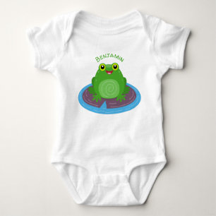 Body Caricature de grenouille verte mignonne