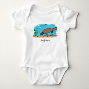 Body Caricature de natation de Cute platypus
