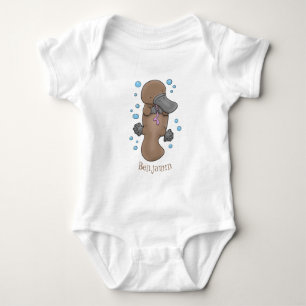 Body Caricature de platypus bébé très heureuse