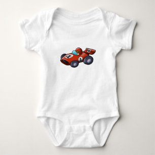 Body Caricature de voiture rouge classique pour enfants