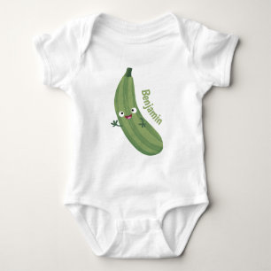 Body Caricature joyeux de courgettes mignonnes