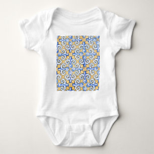 Body Carreaux espagnols - Azulejo Bleu, Jaune et Blanc
