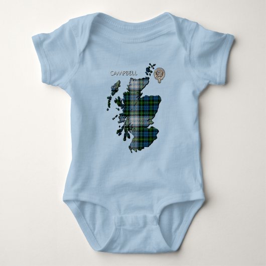 Body Carte Clan Campbell Crest & Dress Tartan (Devant)