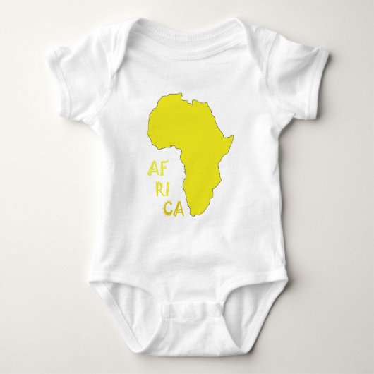 Body Carte d'Afrique jaune funky (Devant)