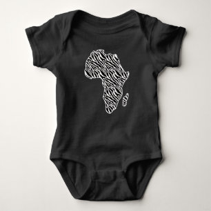 Body Carte de l'Afrique Fierté africaine Zèbre modèle