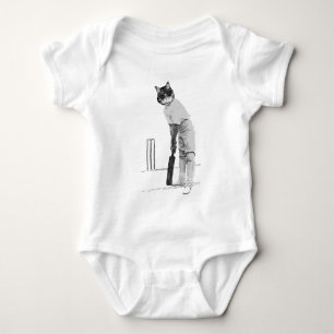 Body Carte personnalisable vintage de chat de cricket