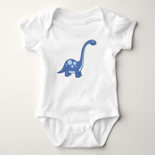 Body Cartoon bleu Apatosaurua Dinosaur Baby One Piece