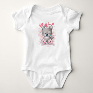 Body Cartoon de loup mignon