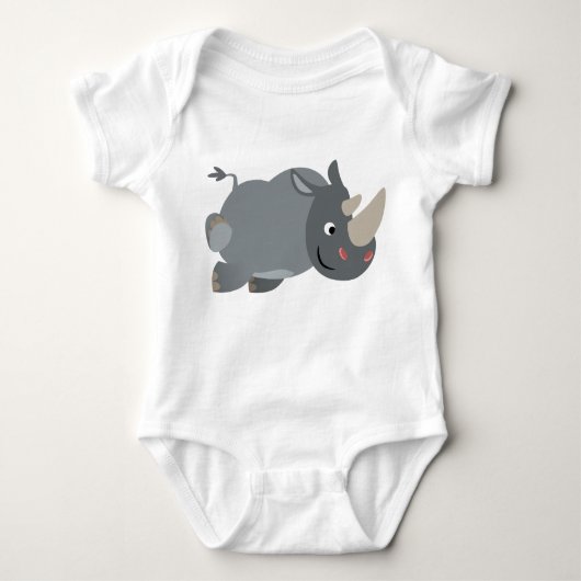 Body Cartoon mignon Chargeur Rhino Baby Apparel (Devant)