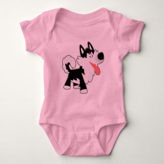 Body Cartoon mignon Sibérien Husky Vêtements bébé