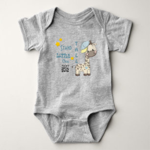 Body Cartoon personnalisé Baby Boy Giraffe Baby Bodysui