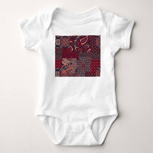 Body Cashmere Paisley Silk : Patchwork Vintage Abstrait (Devant)