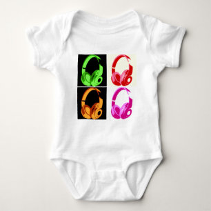 Body Casque de quatre couleurs Pop Art Tête Téléphone