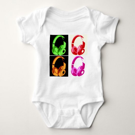 Body Casque de quatre couleurs Pop Art Tête Téléphone (Devant)