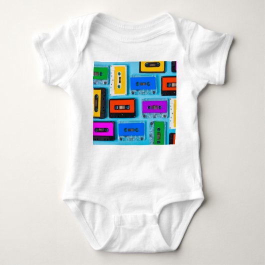 Body Cassette Rétro : Collection Arrière - plan Bleue (Devant)