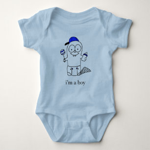 Body Castor Bébé Bleu pour un garçon