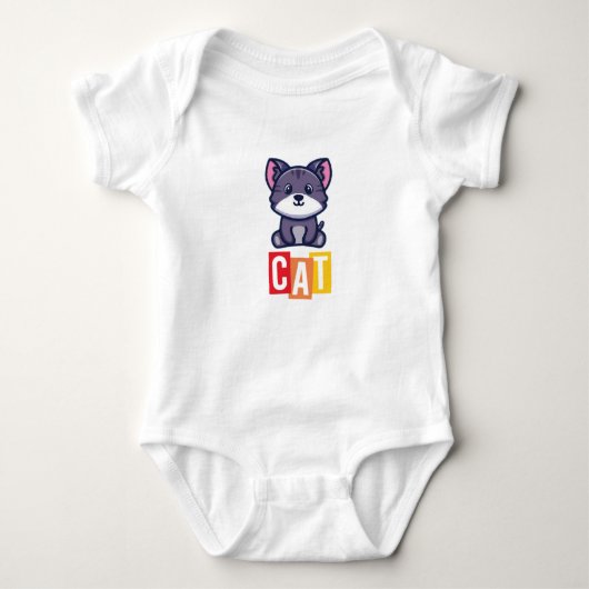 Body Cat Baby Jersey Bodysuit (Devant)