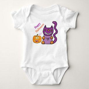 Body Cat pourpre et Citrouille bébé rameper