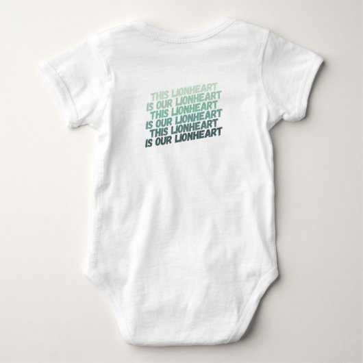 Body Ce Coeur de Lion (Bébé) (Dos)