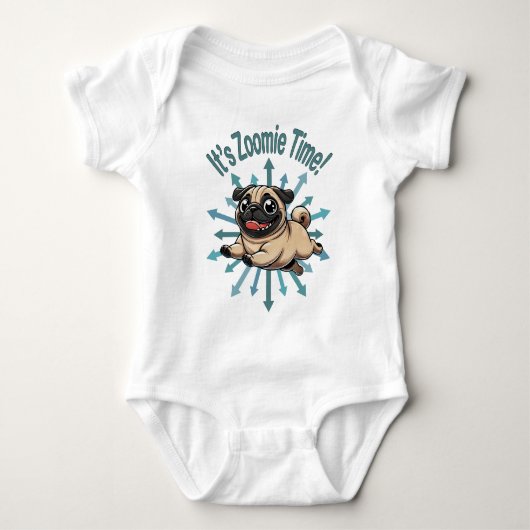 Body C'est l'heure des Zoomies Pug (Devant)