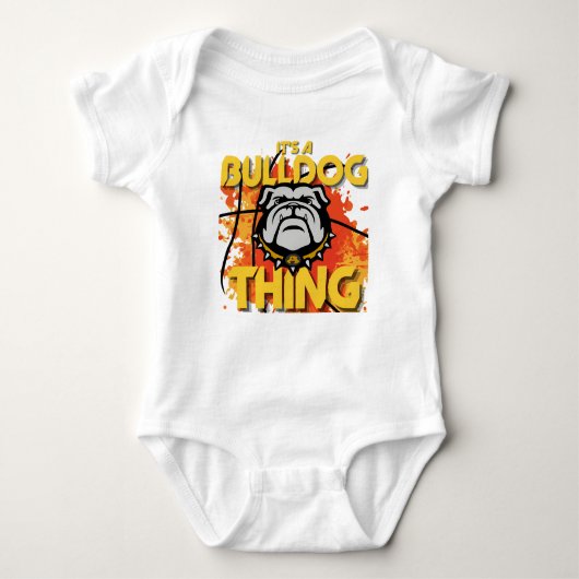 Body C'est un truc de Bulldog One Piece pour les bébés (Devant)