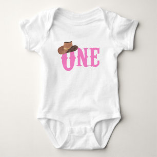 Body Chapeau de Cowgirl Rose Thème ONE 1er Anniversaire