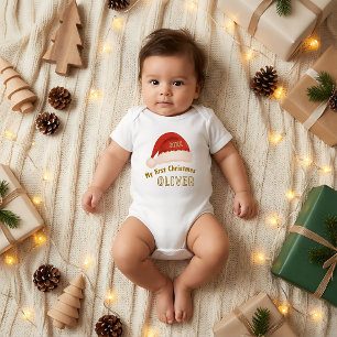 Body Chapeau de Père Noël rouge pour le premier Noël de