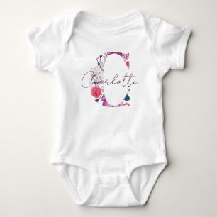Body Charlotte Baby Name Flower Script Vintage Floral C