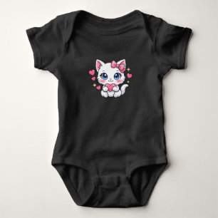 Body Chat Anime Kawaii Tenant un Cœur