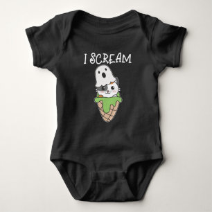 Body Chat Halloween Ghost I Scream Ice Cream Pun