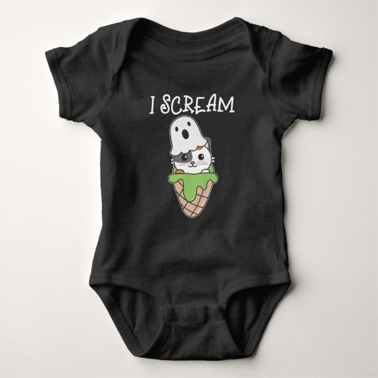 Body Chat Halloween Ghost I Scream Ice Cream Pun (Devant)