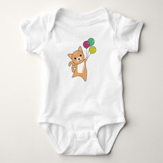 Body Chat Kitten Ballons doux Animaux Rouge Orange (Devant)