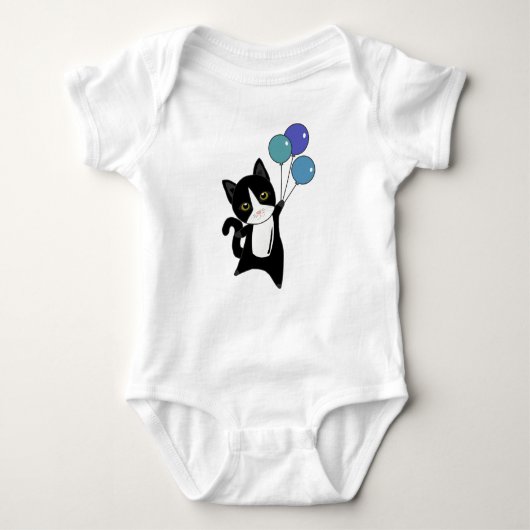 Body Chat Kitten Ballons mignons Animaux noirs Chats (Devant)
